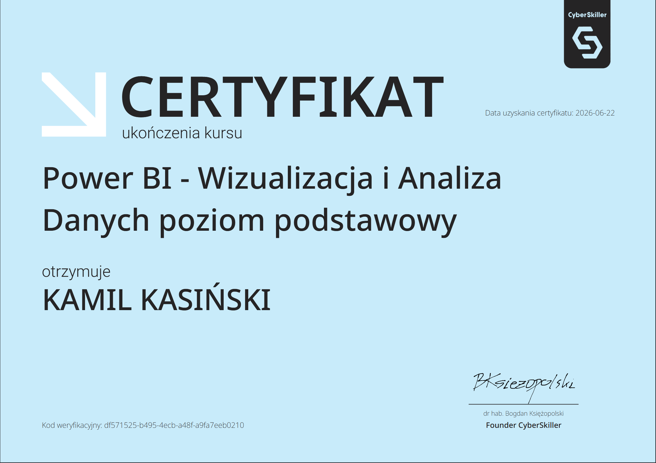 Power BI - Wizualizacja i Analiza Danych poziom podstawowy